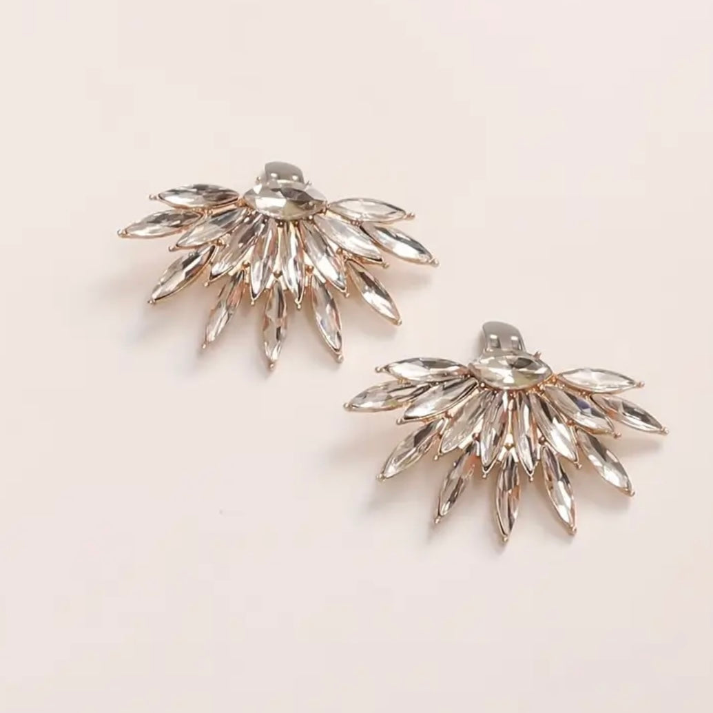 Elegante Schuhclips mit Kristallblättern – Glamouröse Verzierung für Braut- und Abendschuhe