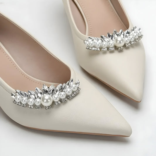 Nr. 22 Elegante Schuhclips mit Kristall und Perlen – Glamouröse Verzierung für Braut- und Abendschuhe