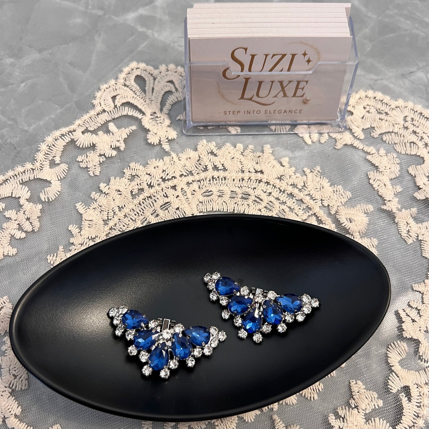 Nr 12. Glamouröser Kristall Schuhclip in Tropfenform – Eleganz für festliche Auftritte