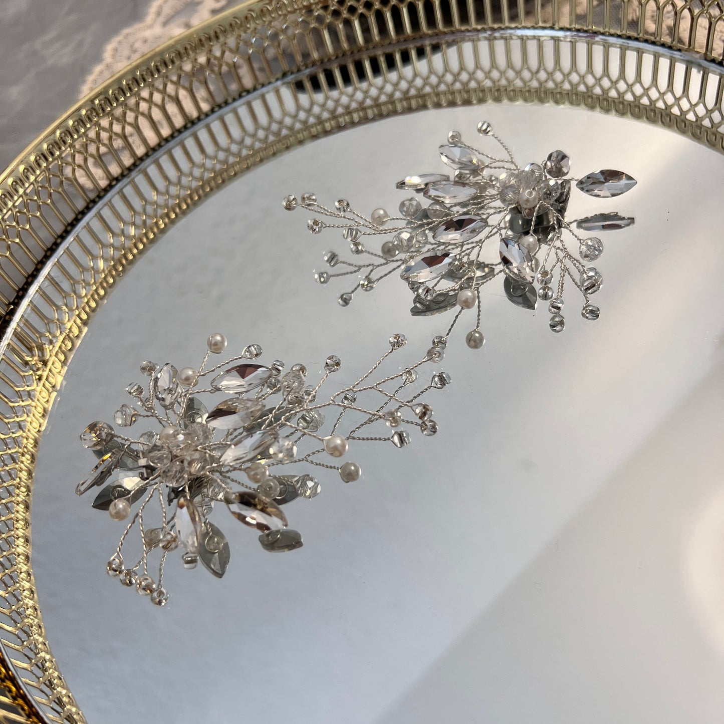 Nr.16 Glitzernde Kristall Schuhclips in Flocken Design – Eleganz für Brautschuhe und Abendmode